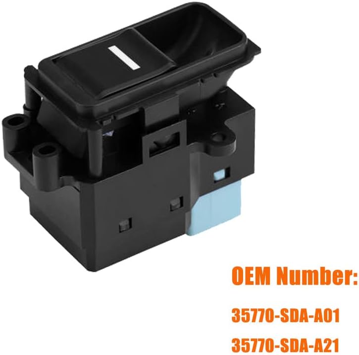 TINJO Power Window Control Switch Button Fit for Honda Accord 7th 2.4L 2003-2007, Replaces OE 35770-SDA-A01,35770-SDA-A21 Rear Left Right Passenger Driver Side Power Window Master Switch - Image 3